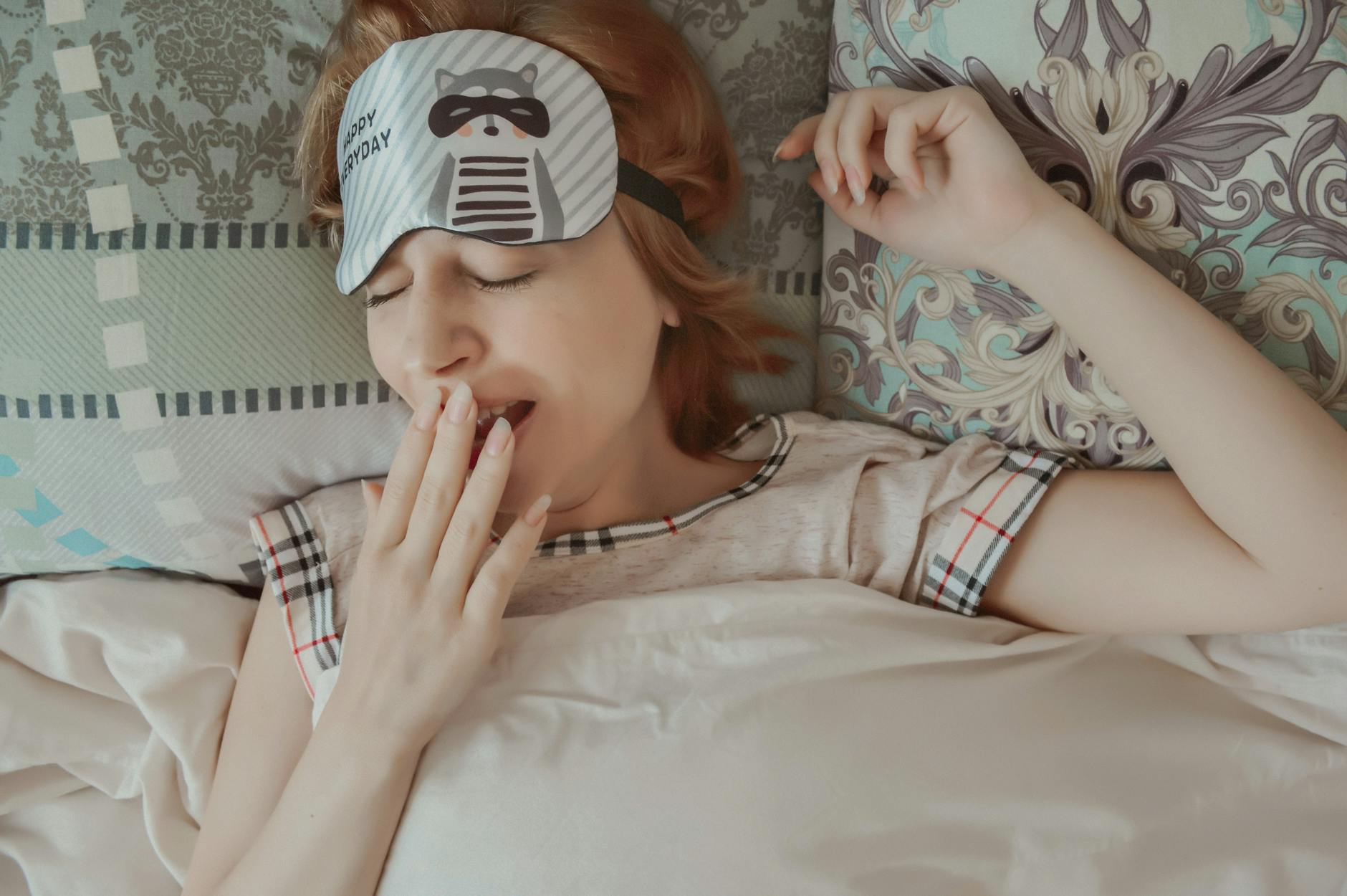 Modern smart sleep mask with sensors and comfortable design for overnight wear