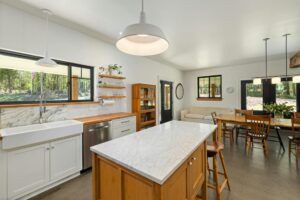 Modern smart bulbs installed in home lighting fixtures with warm ambient glow