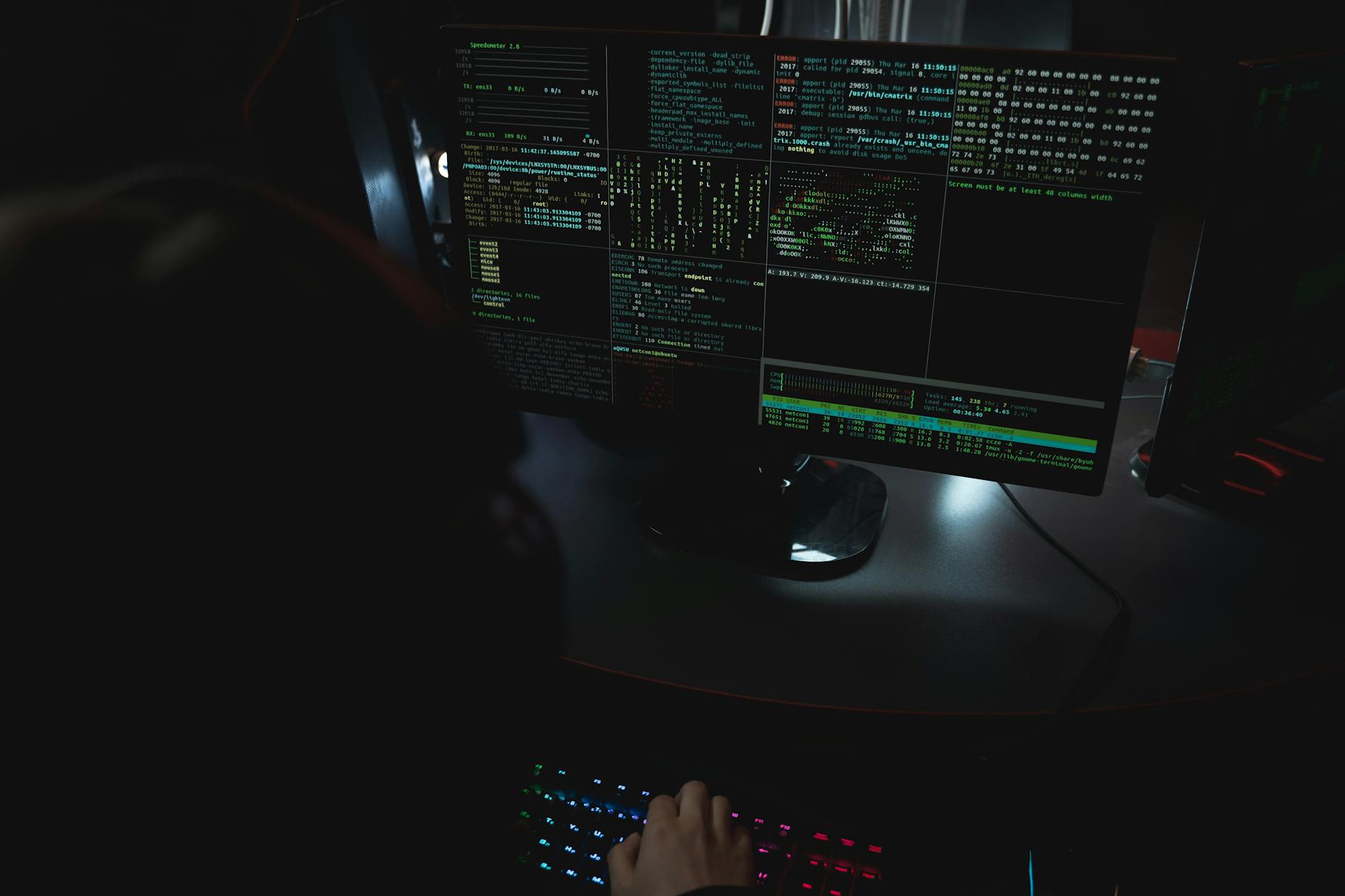 Developer working in a Linux terminal configuring network tunneling software