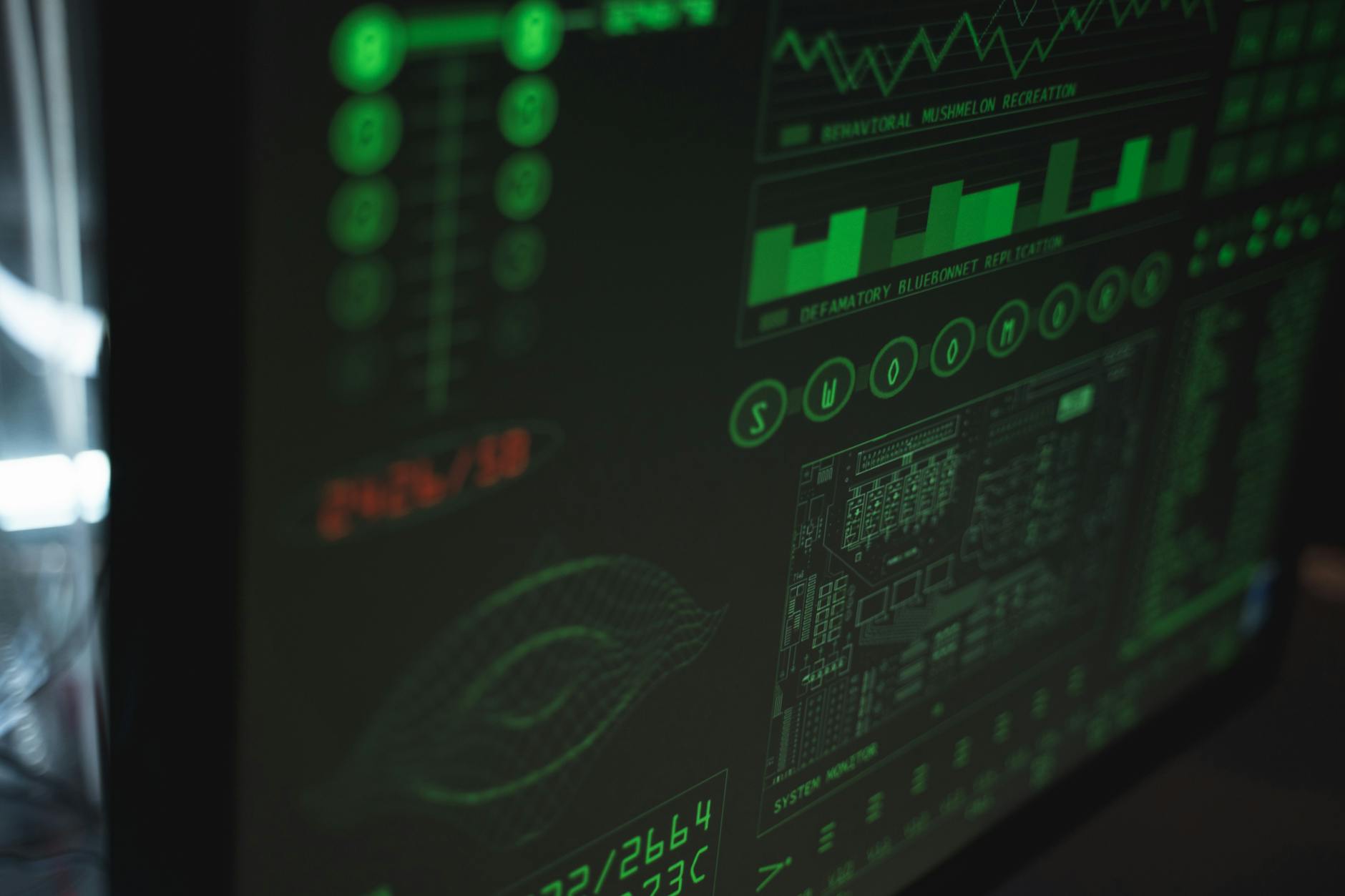 Computer screen displaying a network monitoring or admin dashboard interface