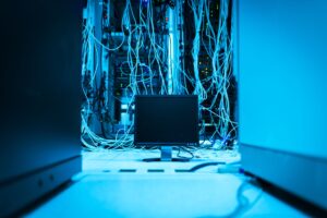 Set Up Coder as a Self-Hosted VS Code Dev Environment Server rack in a data center representing self-hosted infrastructure for a development environment