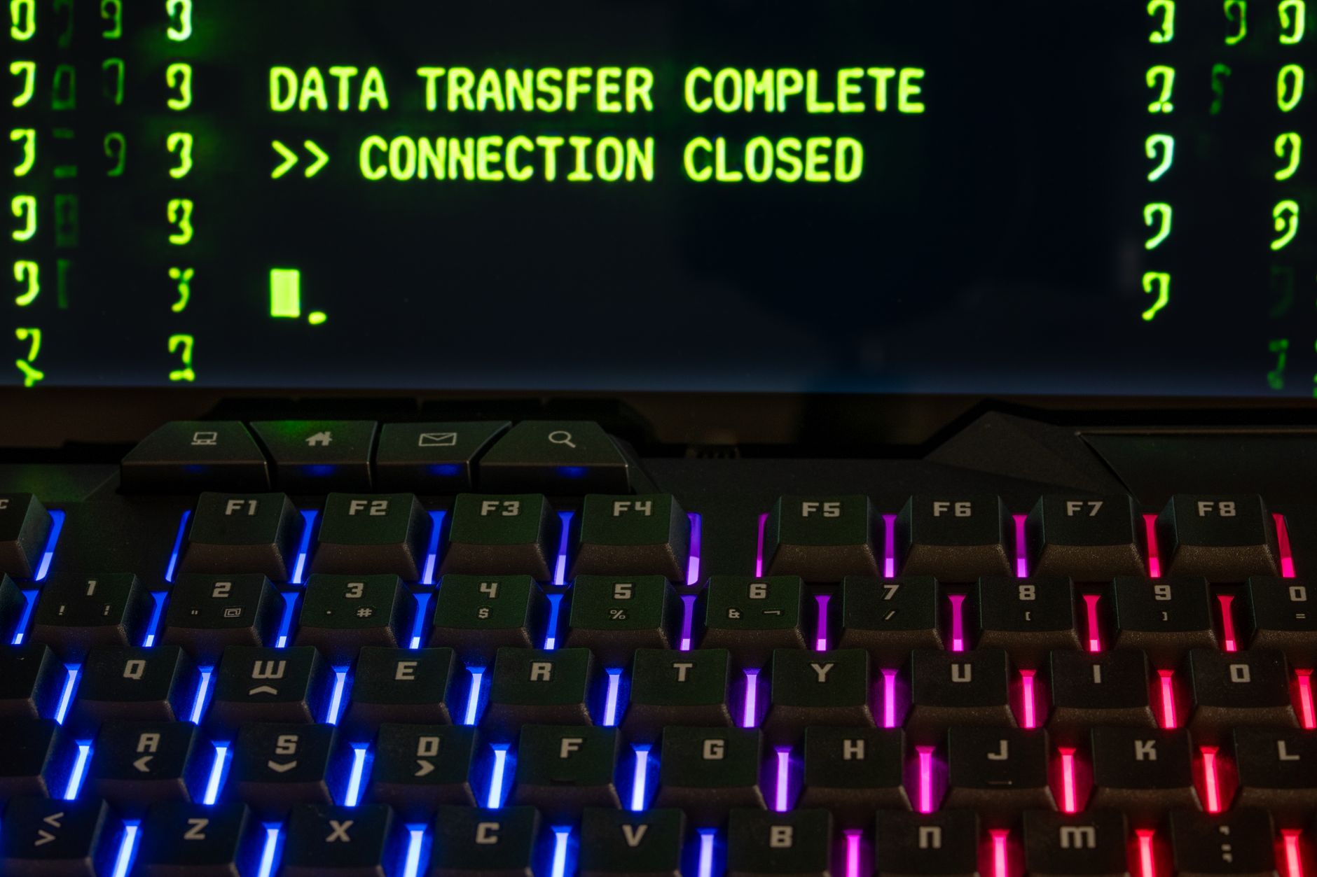 Developer looking at terminal commands on a dark screen