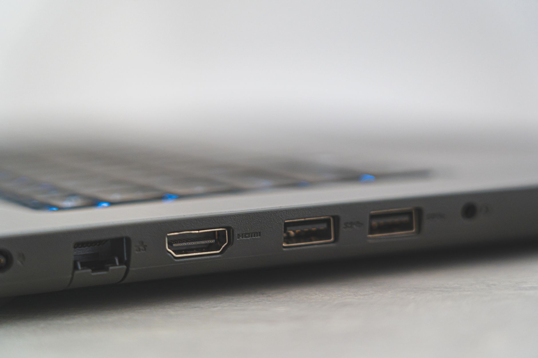 A laptop connected to a home network demonstrating remote server access