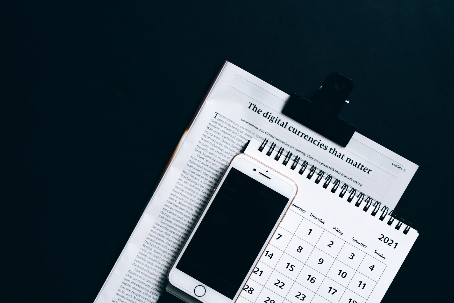 A smartphone displaying a calendar app syncing with a personal server